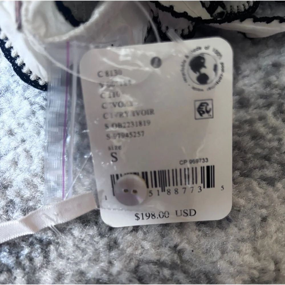 NWT Free People Cropped Black and tan cropped linen tank Size: Small - Picture 5 of 5